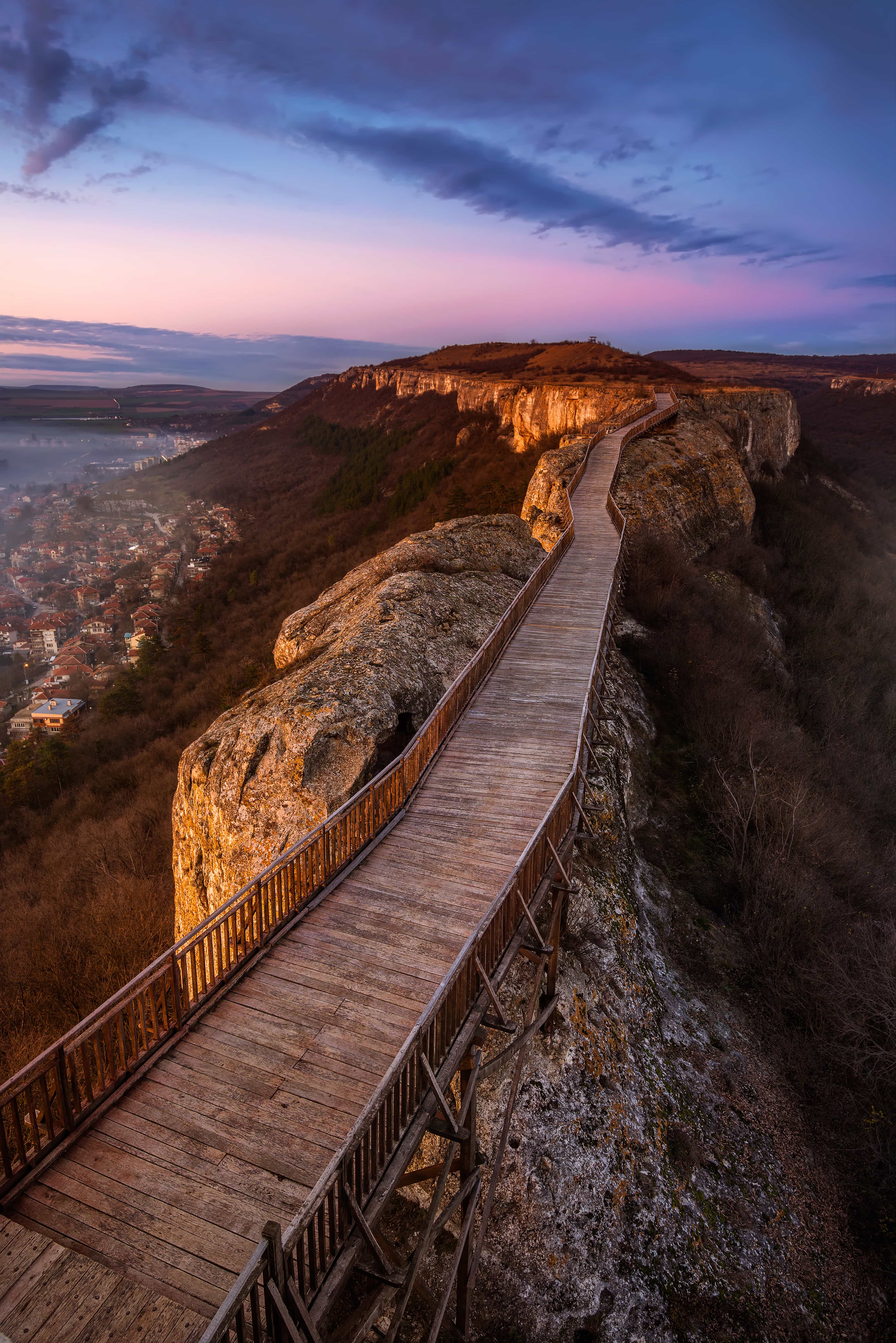 Old fortress at sunset